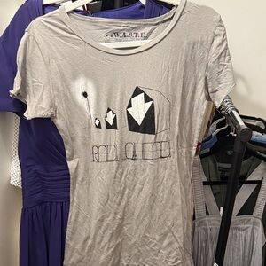 Radiohead Gray Graphic Women's Top
